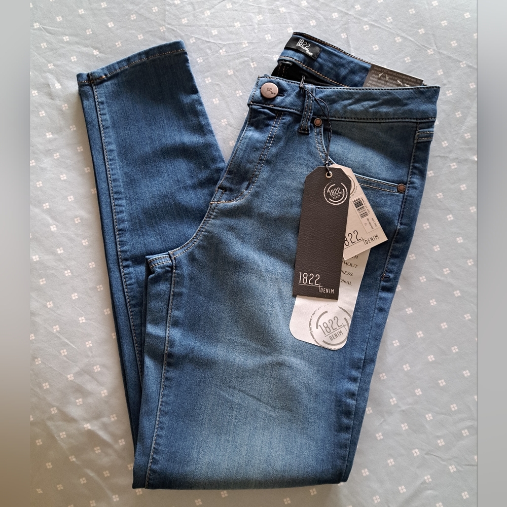 1822 silk denim JEANS ankle skinny NEW sizes 6-8-10-14 BRANS NEW